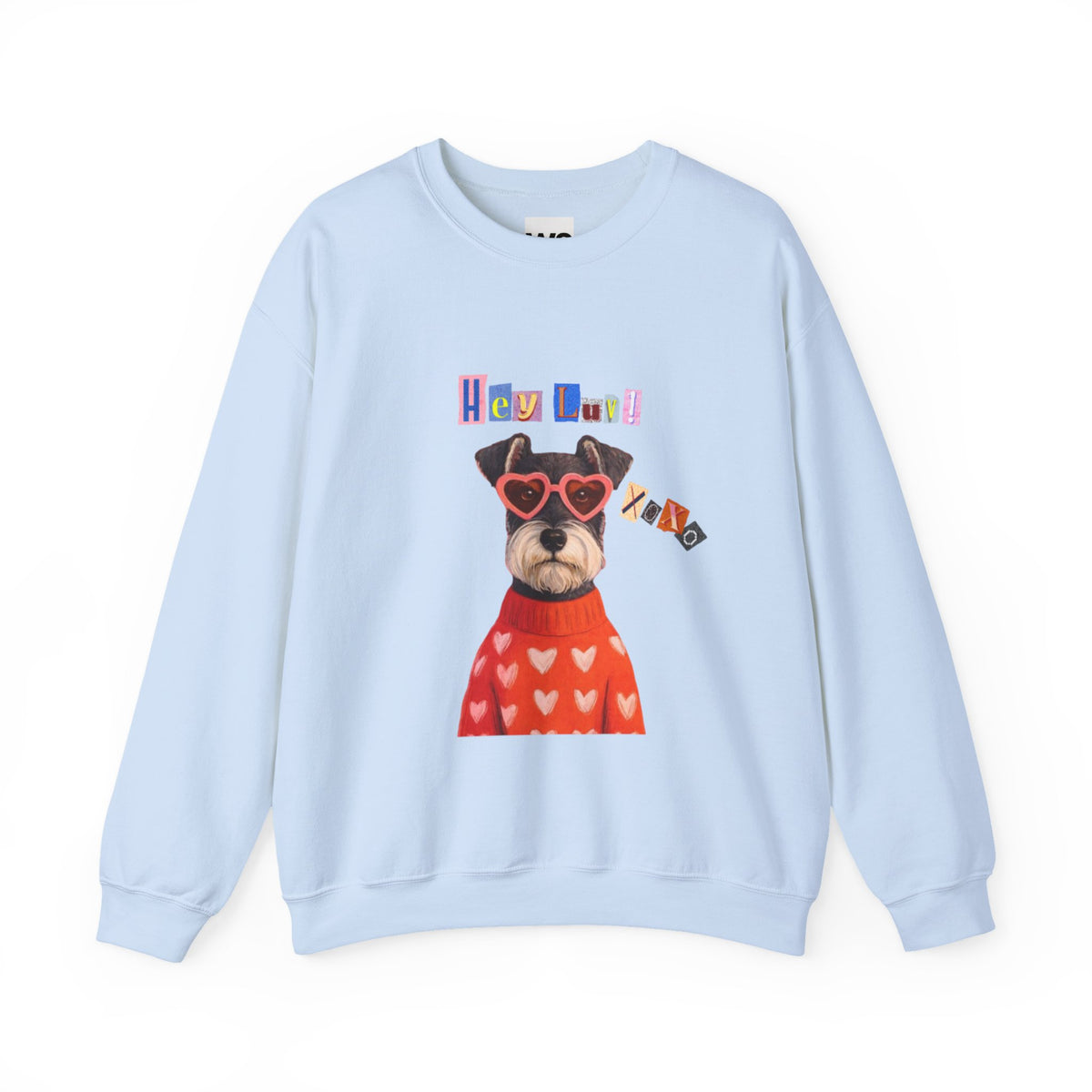 Heart Sweater Dog sweatshirt | Cute Pup with Heart Glasses, Valentine pet design